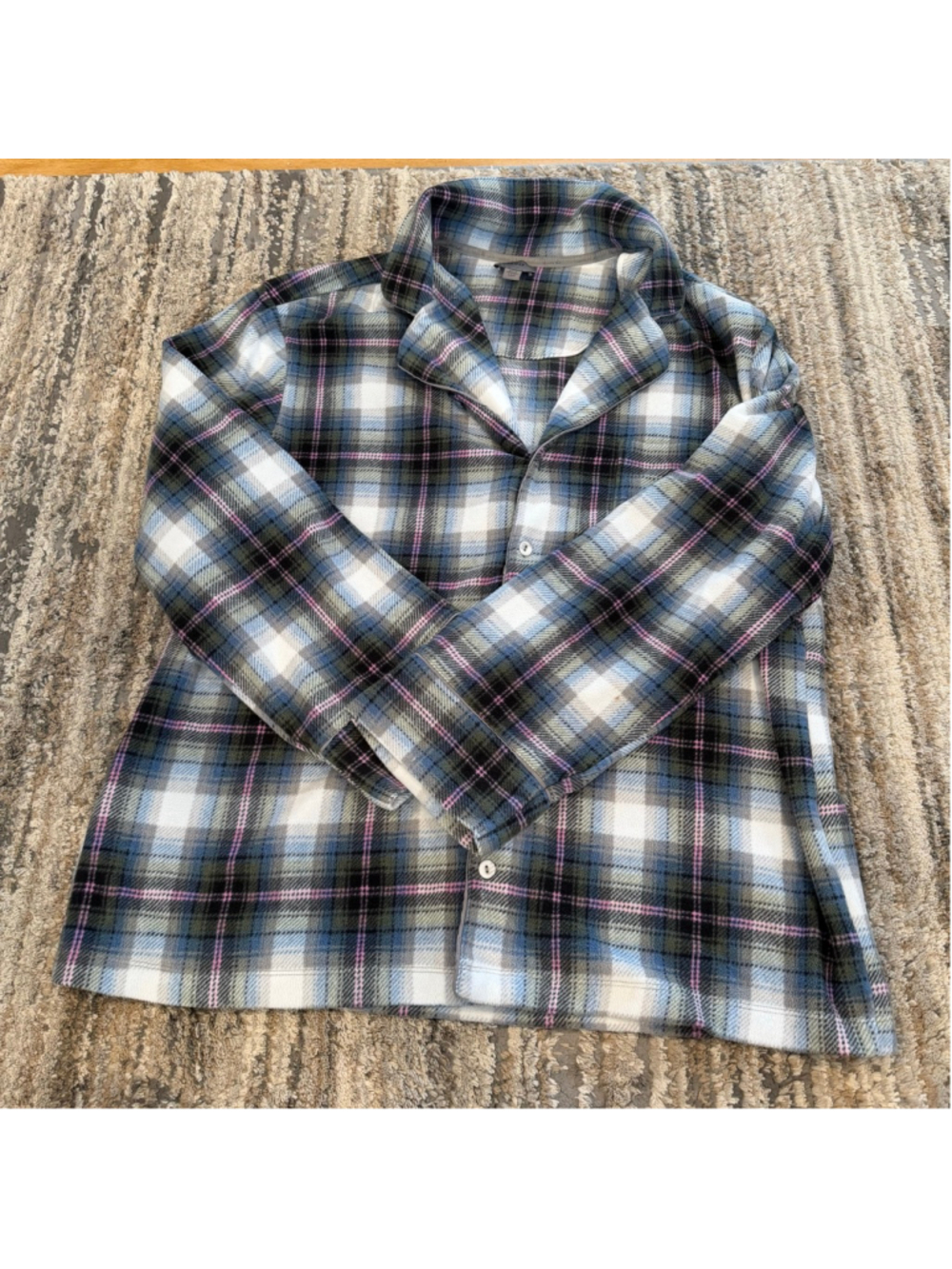 UEC-Unisex SKIMS Fleece Multi Plaid (Blue Pink Plaid)Pajama Set L